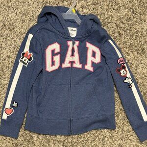 GAP Disney Zip Up Hoodie Embroidered  with Mickey & Minnie Mouse